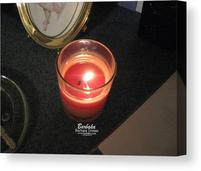 Art Canvas Print featuring the photograph Candle Inspired #1173-1 by Barbara Tristan