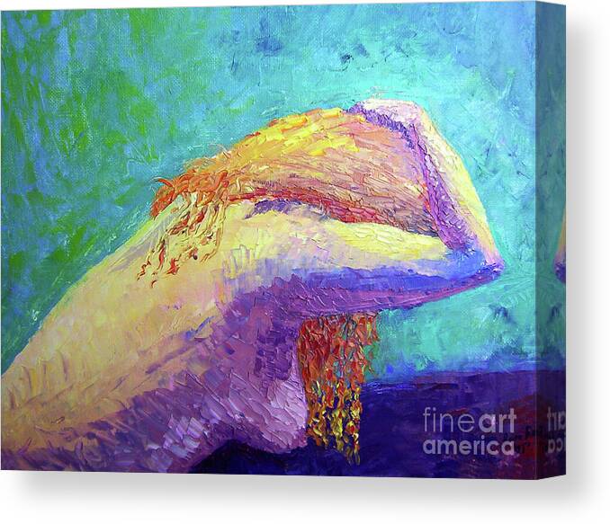 Pain Canvas Print featuring the painting Cant Hide From The Pain by Lisa Rose Musselwhite