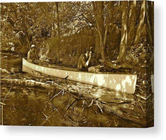Nature Canvas Print featuring the photograph Canton Canoe Trip 2016 50 by George Ramos