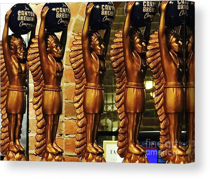 The Canton Brewery Canvas Print featuring the photograph Canton Chief by Michael Krek