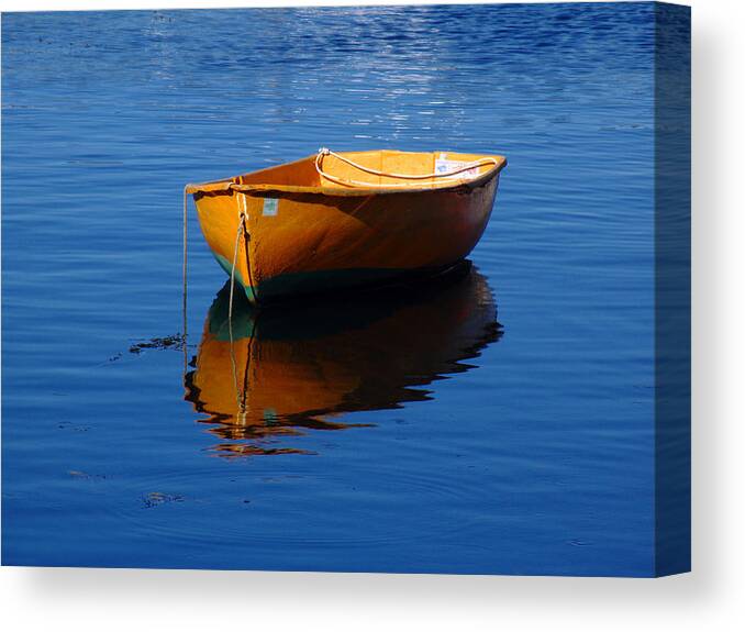 Lightjet Print Canvas Print featuring the photograph Cape Ann Dinghy by Juergen Roth