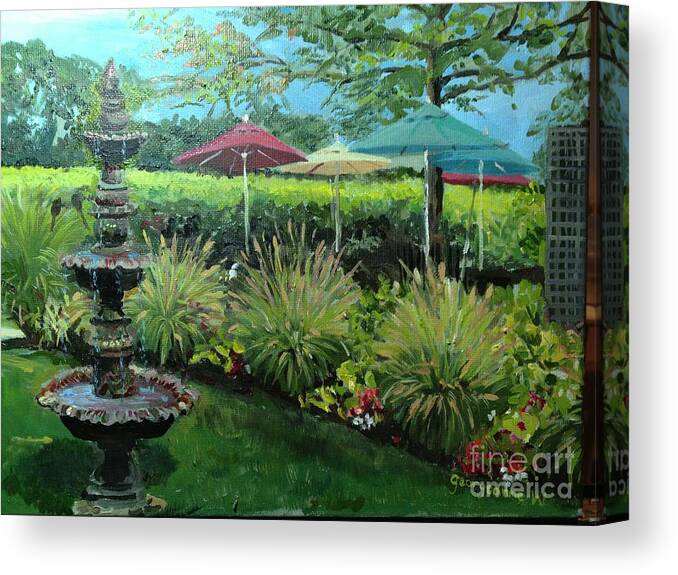  Canvas Print featuring the painting Cape May Winery by Georgeanne Wayman