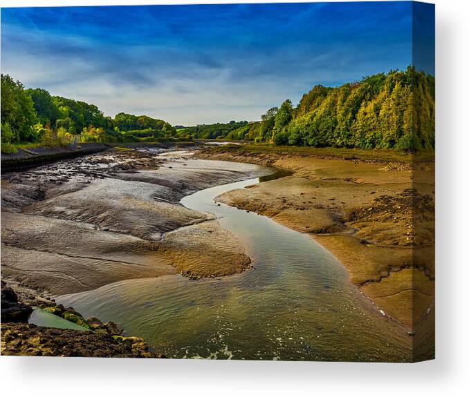 Wales Canvas Print featuring the photograph Carew River Estuary by Mark Llewellyn