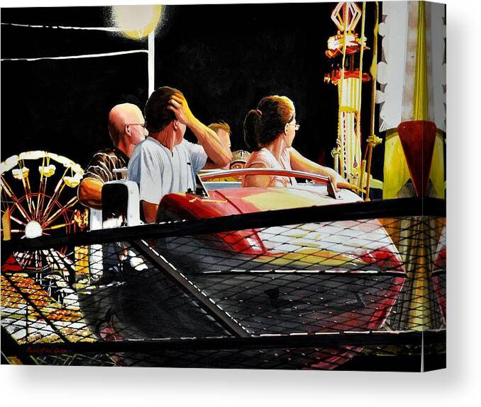 Fair Canvas Print featuring the painting Carnival Ride by Robert W Cook