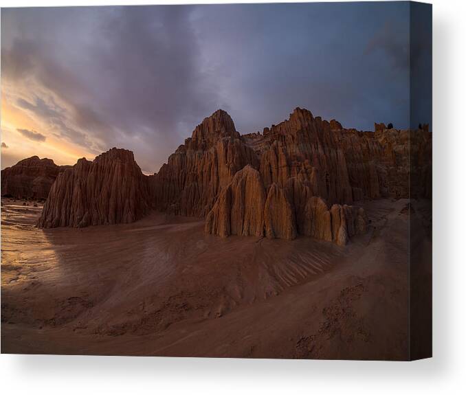 Cathedral Gorge Canvas Print featuring the photograph Cathedral Gorge by Emily Dickey