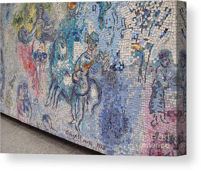 Chicagoland Canvas Print featuring the photograph Chagall Chicago Mosaic by Ann Horn