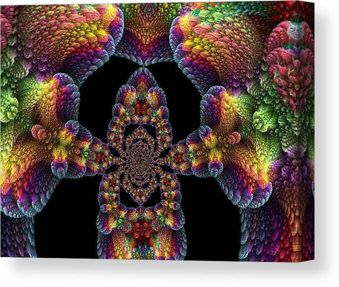 Fractal Canvas Print featuring the digital art Chaos Circus by Digital Art Cafe
