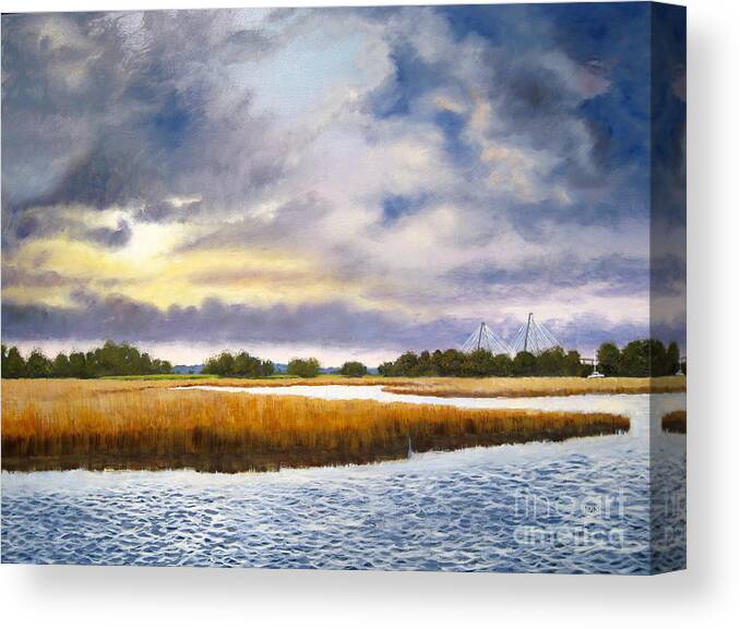 Charleston Canvas Print featuring the painting Charleston Sky by Shirley Braithwaite Hunt