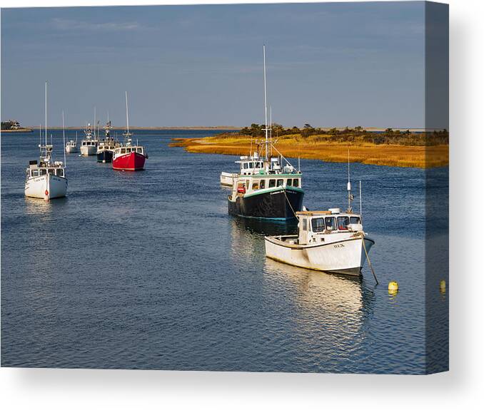 Boat Canvas Print featuring the photograph Chatham Harbor Boats II by Marianne Campolongo