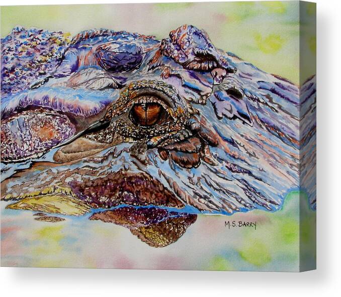 Gator Canvas Print featuring the painting Chester by Maria Barry