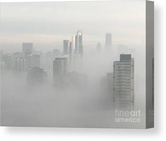 Clouds Canvas Print featuring the photograph Chicago in the Clouds by Kate Purdy