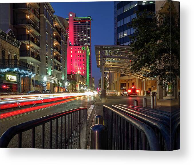 Alabama Canvas Print featuring the photograph Christmas Colors in Mobile by Brad Boland