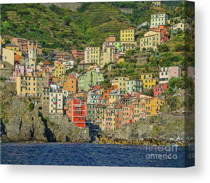 Cinque Terre Canvas Print featuring the photograph Cinque Terre, Italy by Maria Rabinky