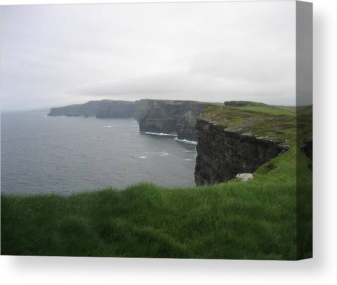 Photograph Canvas Print featuring the photograph Cliffs of Moher 1 by Annette Hadley