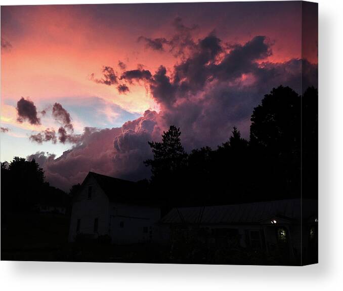Clouds Canvas Print featuring the photograph Clouds After the Storm by Nancy Griswold