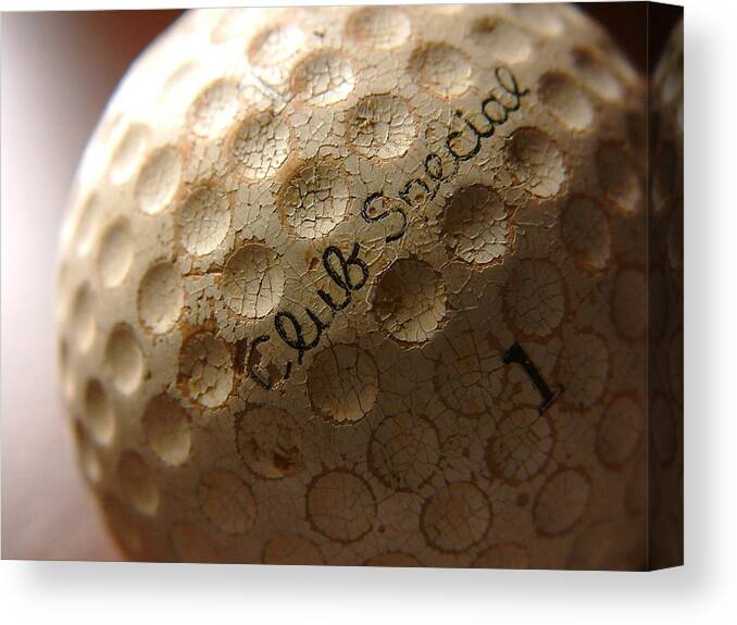 Antique Golf Ball Canvas Print featuring the photograph Club Special by Thomas Pipia