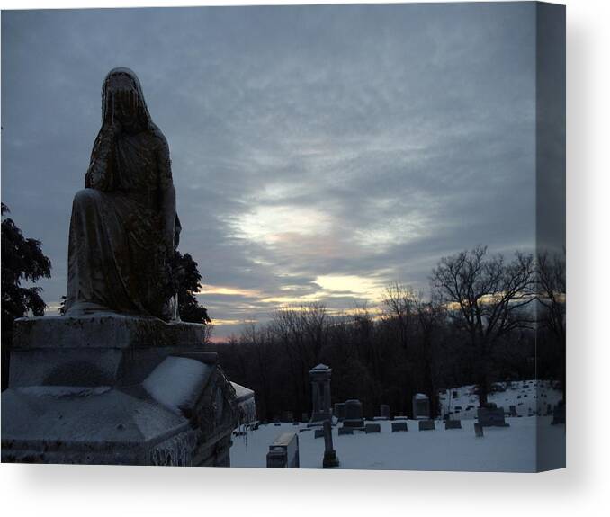 Landscape Canvas Print featuring the photograph Cold and Lonesome by David Junod