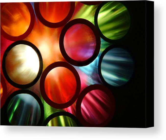 Abstract Canvas Print featuring the photograph Color Canons by Thomas Pipia