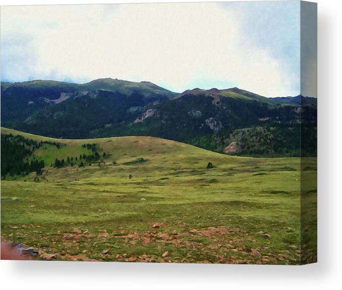 Home Decor Canvas Print featuring the painting Colorado Springs area Digital Oil #85 by Flees Photos