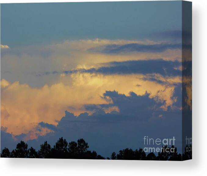 Sunset Canvas Print featuring the photograph Colorful Evening Sky by D Hackett