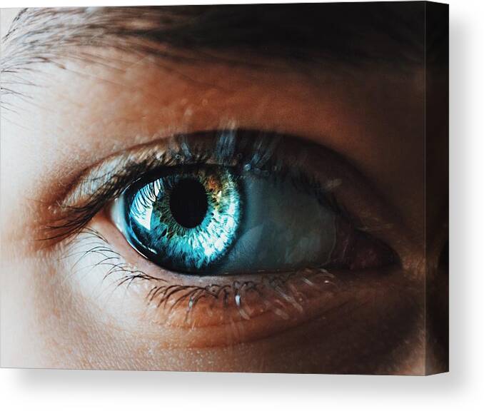 Eye Canvas Print featuring the photograph Colors by Parker Cunningham