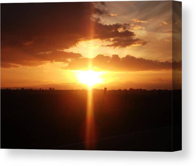 Sunset Canvas Print featuring the photograph Coming Home by Joshua Sunday