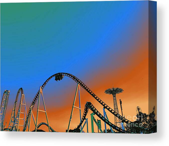 Coney Canvas Print featuring the photograph Coney Glow 2 by Onedayoneimage Photography