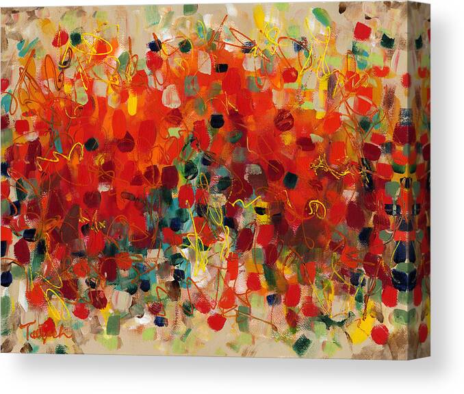 Abstract Canvas Print featuring the painting Contemporary Art Thirty-Three by Lynne Taetzsch