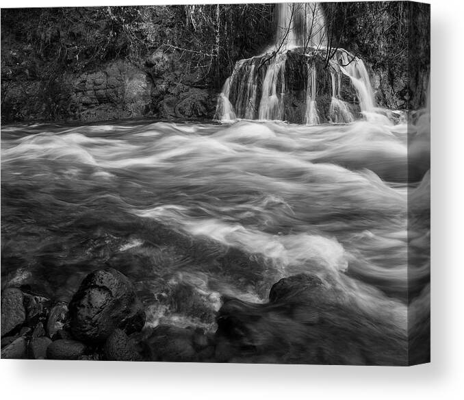 Photography Canvas Print featuring the photograph Convergence BW by Steven Clark
