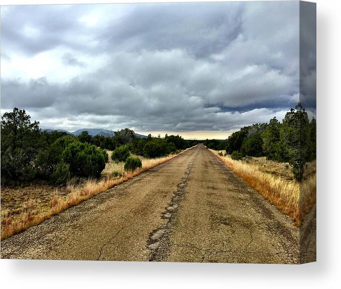 Road Canvas Print featuring the photograph County Road by Brad Hodges