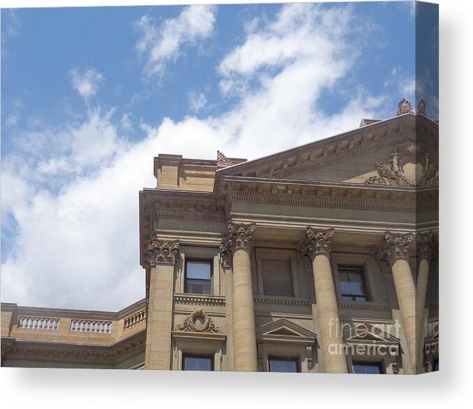 Nepa Canvas Print featuring the photograph Courthouse Details by Christina Verdgeline