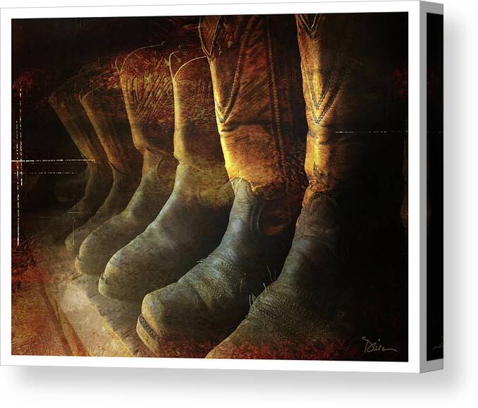 Boots Canvas Print featuring the photograph Cowboy Boots by Peggy Dietz