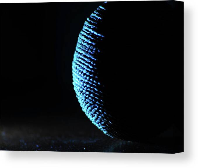Abstract Canvas Print featuring the photograph Crescent Ball in Cyan by Scott Cordell