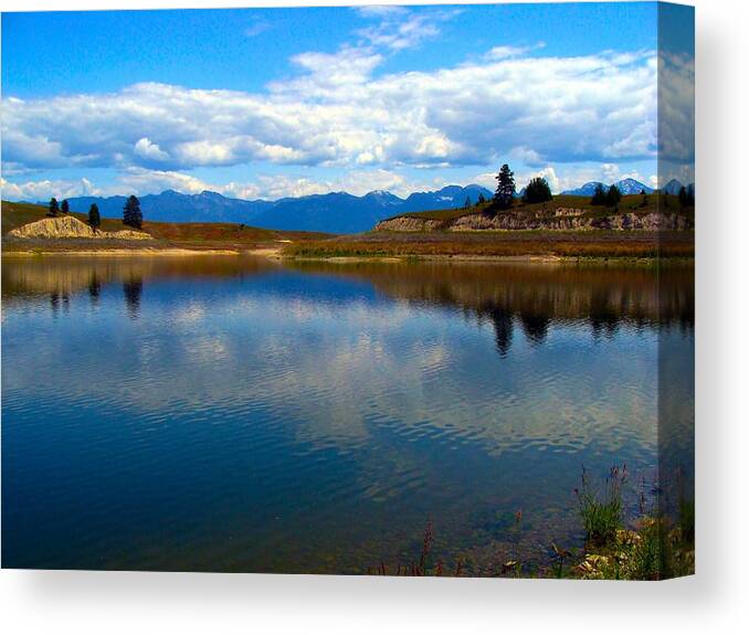Lake Canvas Print featuring the photograph Crow Lake Montana by Karon Melillo DeVega