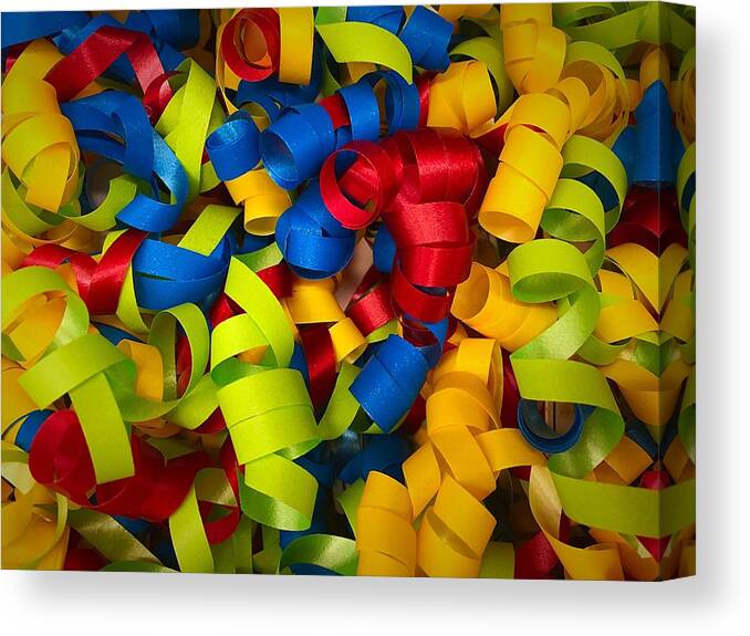 Ribbon Canvas Print featuring the photograph Curly Ribbons by Bri Lou 