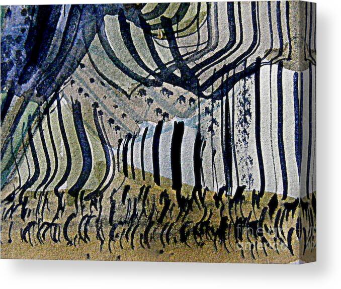 Watercolor Abstract Painting Canvas Print featuring the painting Curtain Call by Nancy Kane Chapman