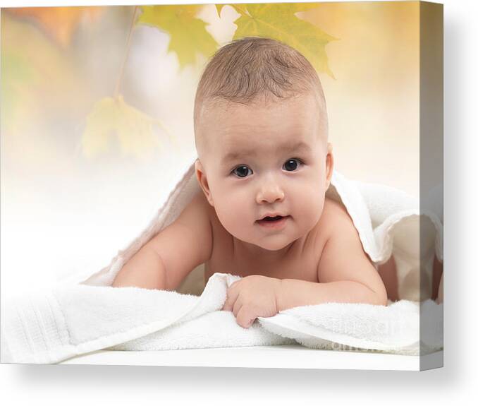 Cute Four Month Old Baby Boy Canvas 