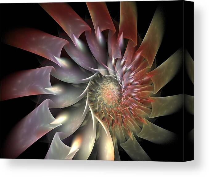 Fractal Canvas Print featuring the digital art Dahlia by Amorina Ashton