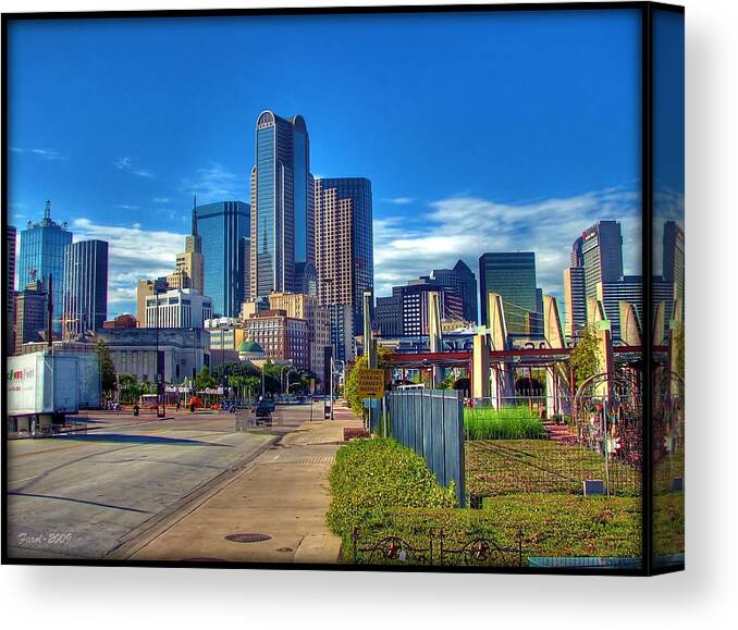 Dallas Canvas Print featuring the photograph Dallas Skyline by Farol Tomson
