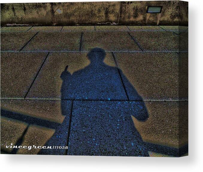 Man Canvas Print featuring the digital art Damn Shadow Figure by Vincent Green