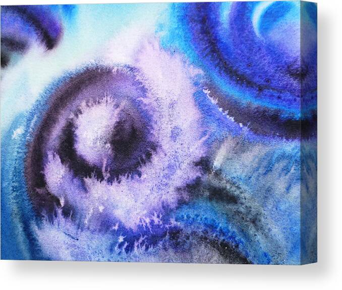 Abstract Canvas Print featuring the painting Dancing Water IV by Irina Sztukowski
