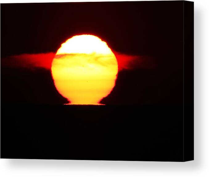 Kathy Long Canvas Print featuring the photograph Dark Sunrise by Kathy Long