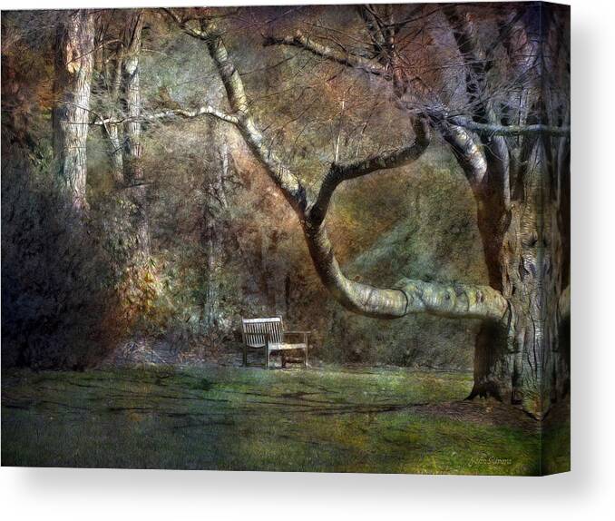 Bench Canvas Print featuring the photograph Day Dream by John Rivera