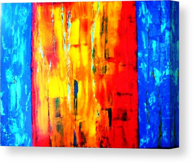 Abstract Canvas Print featuring the painting Deep Bond by Piety Dsilva