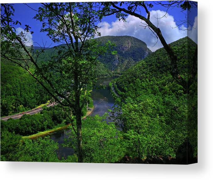 Delaware Water Gap Canvas Print featuring the photograph Delaware Water Gap by Raymond Salani III