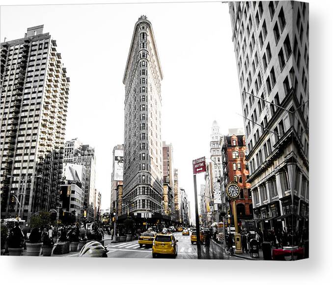 Street Canvas Print featuring the photograph Desaturated New York by Nicklas Gustafsson