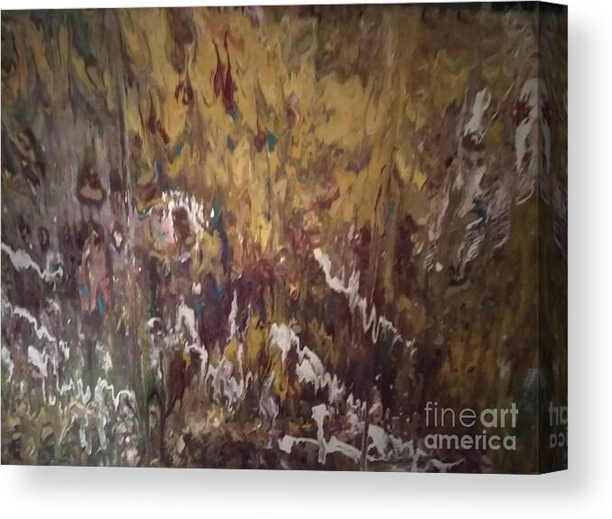 Landscape Canvas Print featuring the painting Desolution by Joyce A Rogers