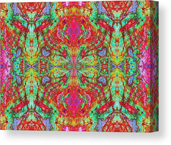 Abstract Digital Art Canvas Print featuring the photograph Digital Faces by Guillermo Mason