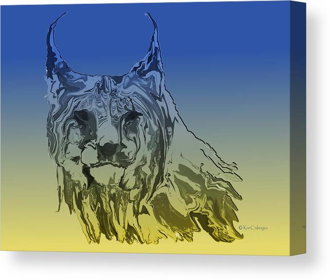 Lynx Canvas Print featuring the digital art Montana Lynx 2 by Kae Cheatham