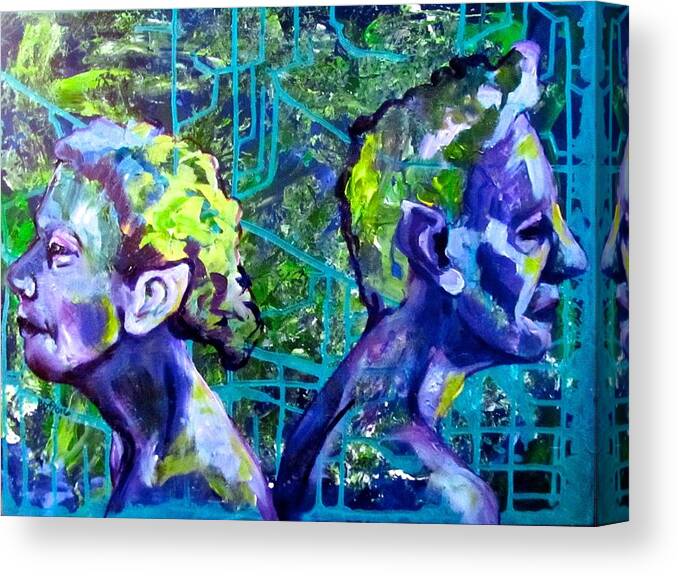 Argue Canvas Print featuring the painting Discord by Barbara O'Toole